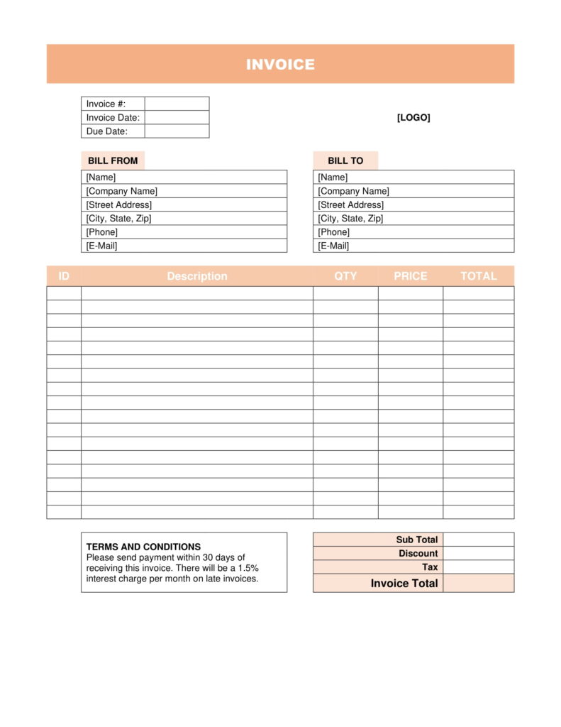 Blank Invoice Template