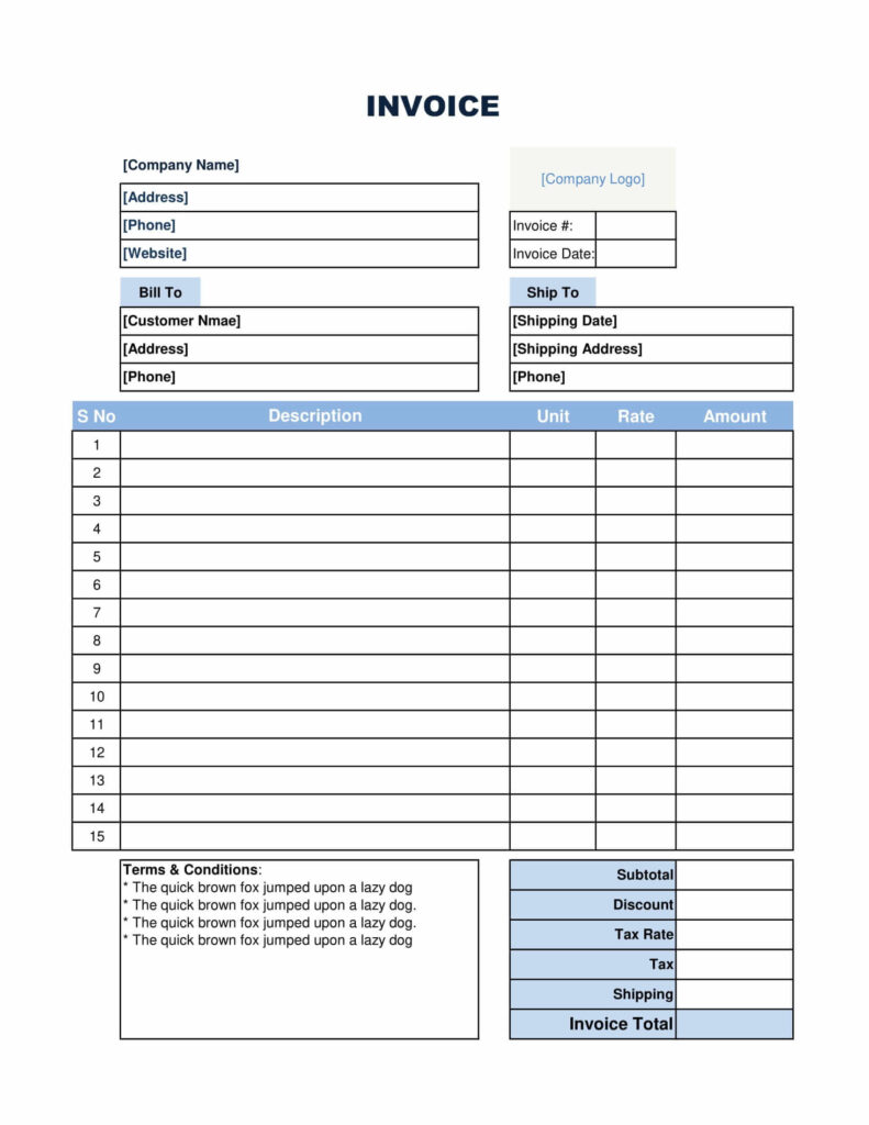 Example of Invoice