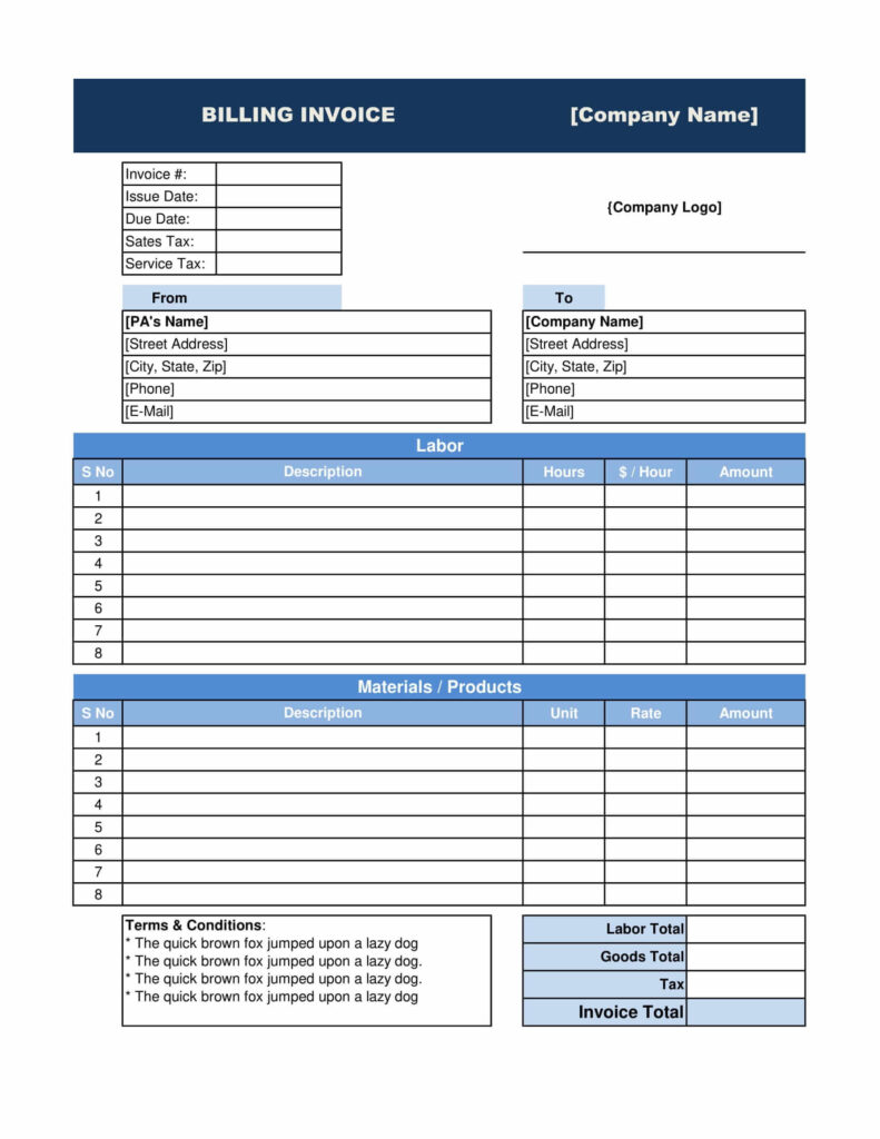 Free Google Docs Invoice Template