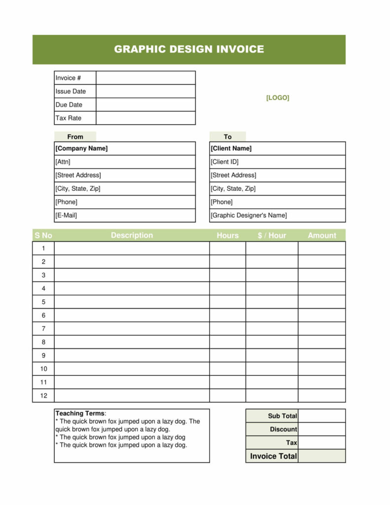 Graphic Design Invoice Template