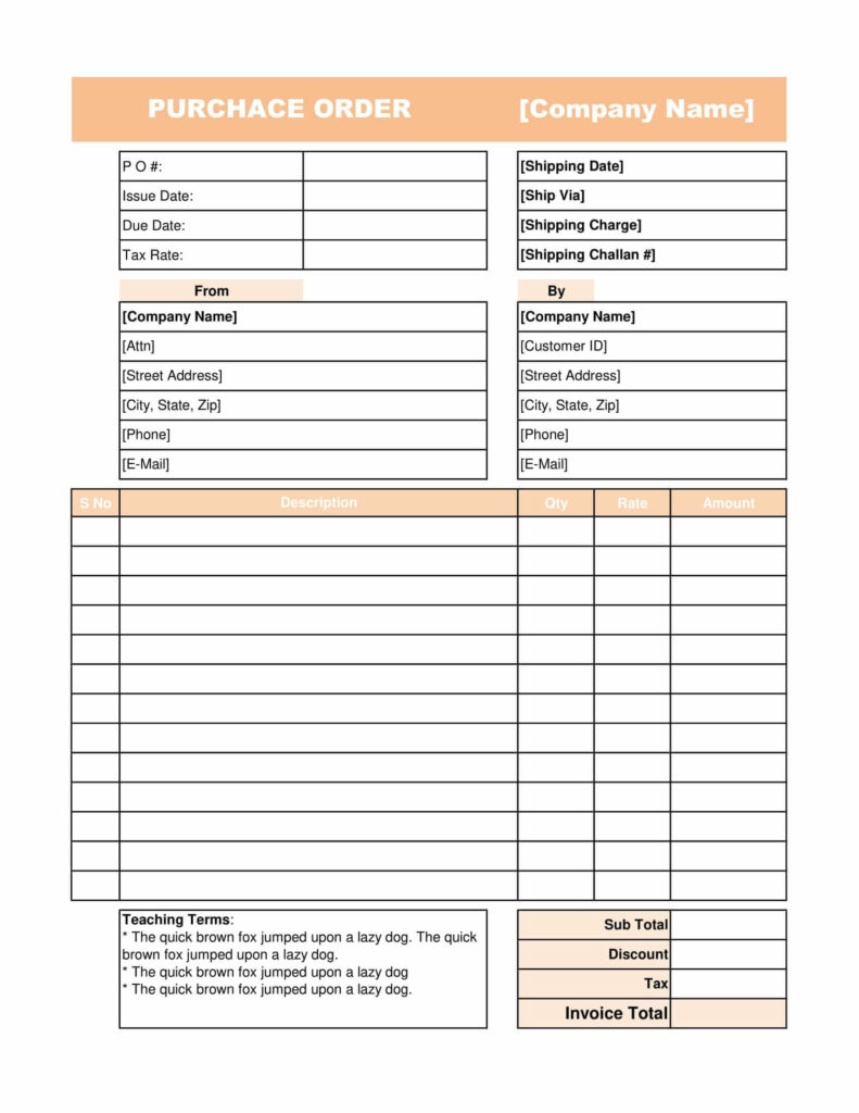 Purchase Order Template