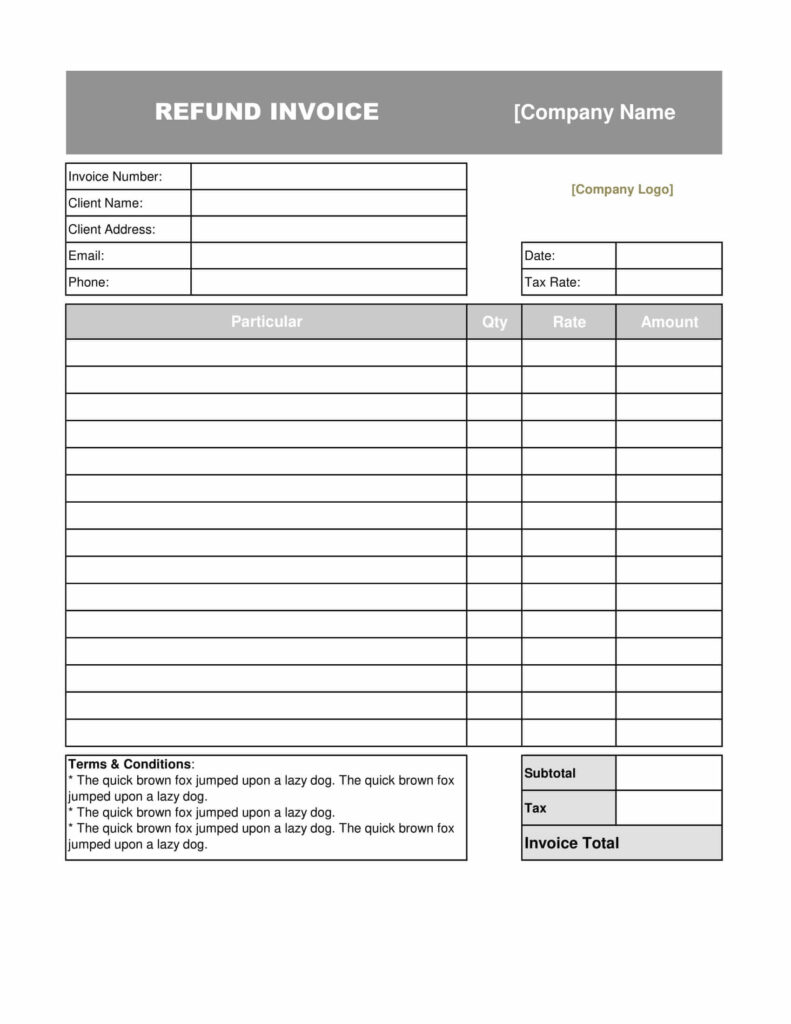 Refund Receipt Template