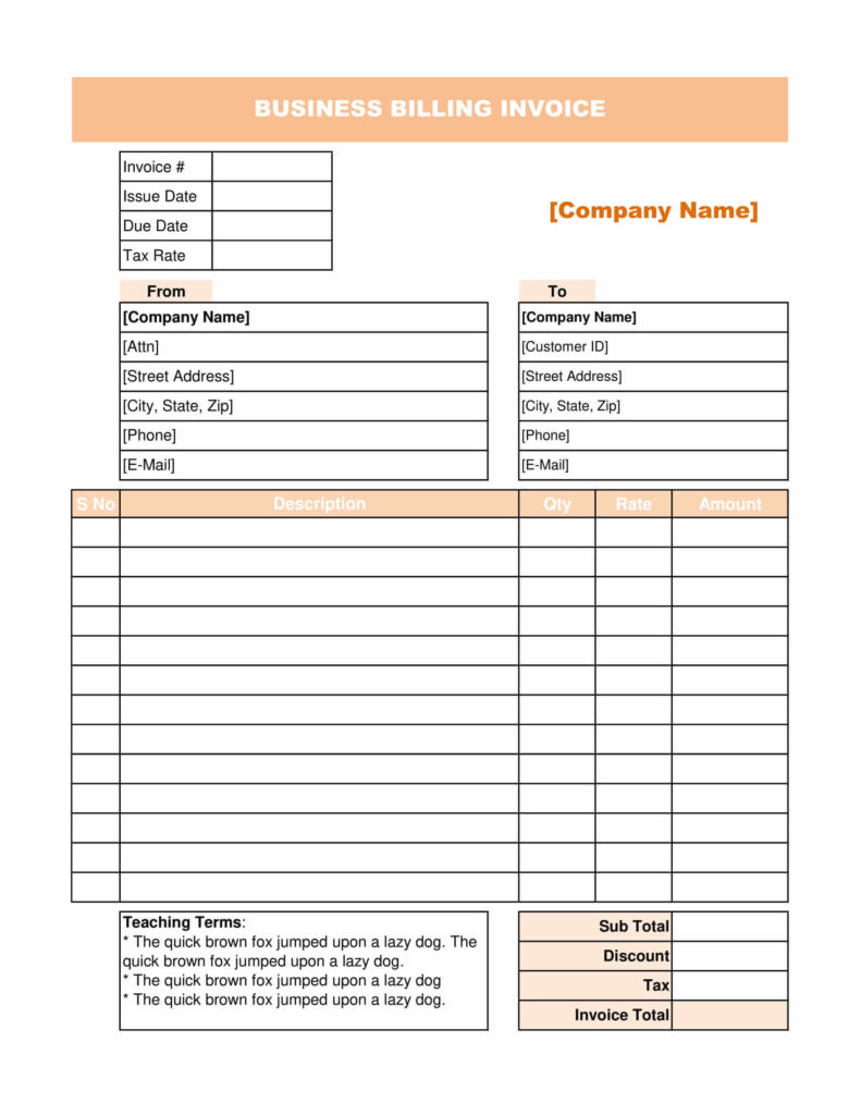 Small Business Invoice Template